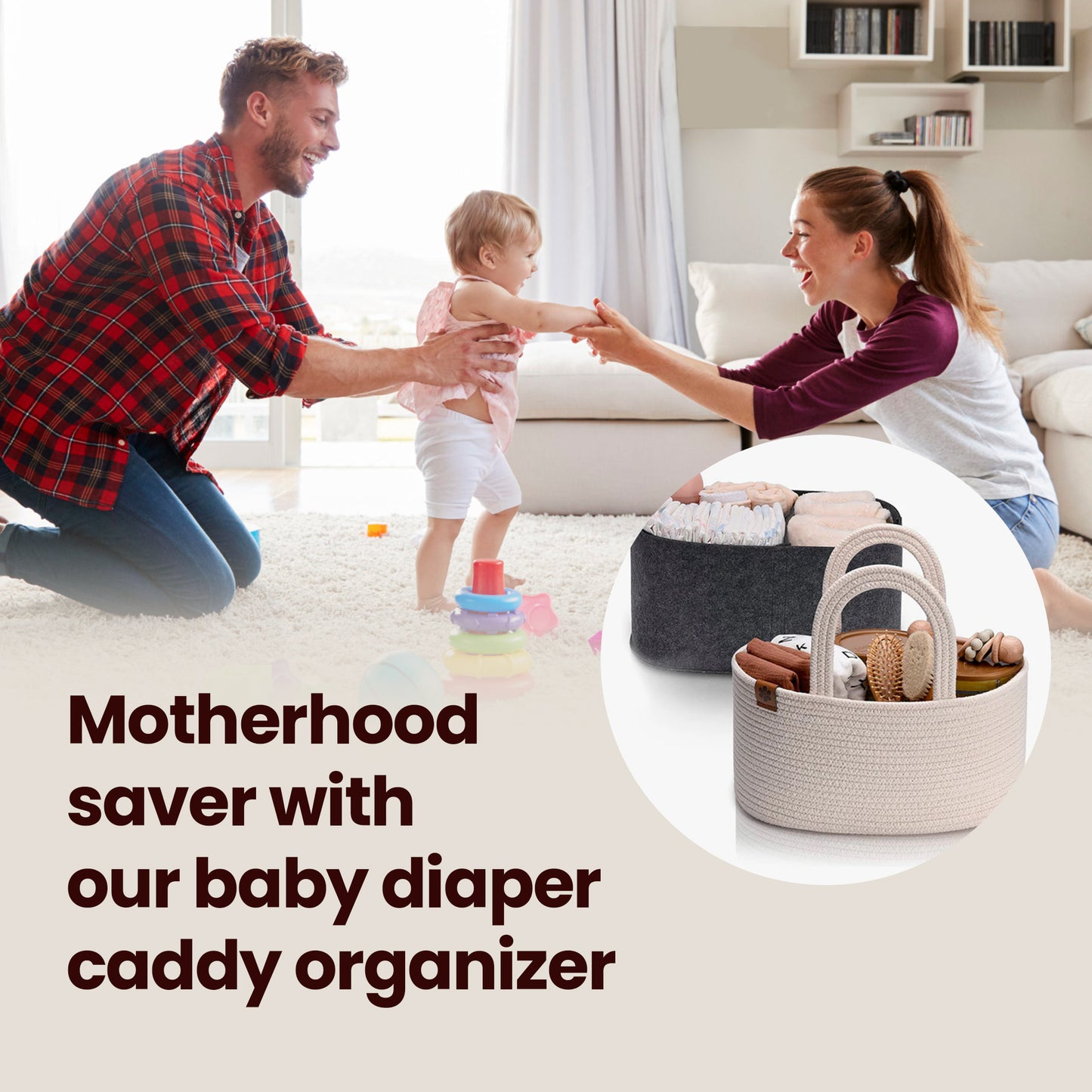 Baby Diaper Caddy Organizer